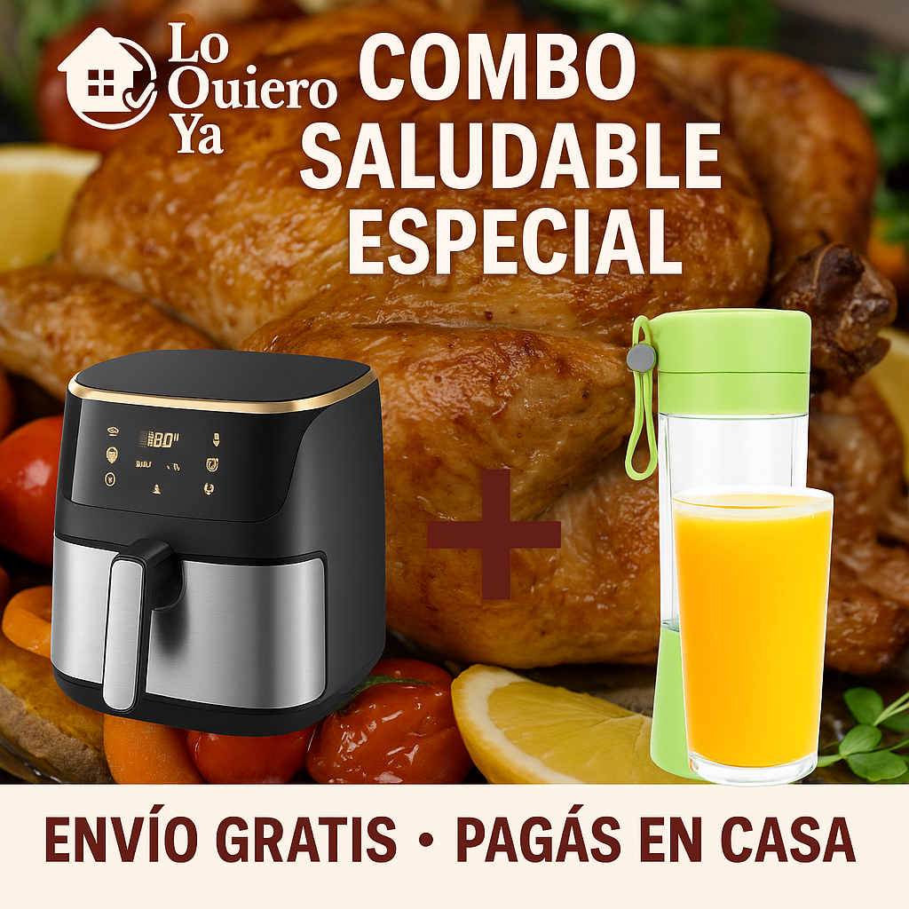 Freidora AirCook Pro 360 + Licuadora Portátil ShakeIt ColorMix