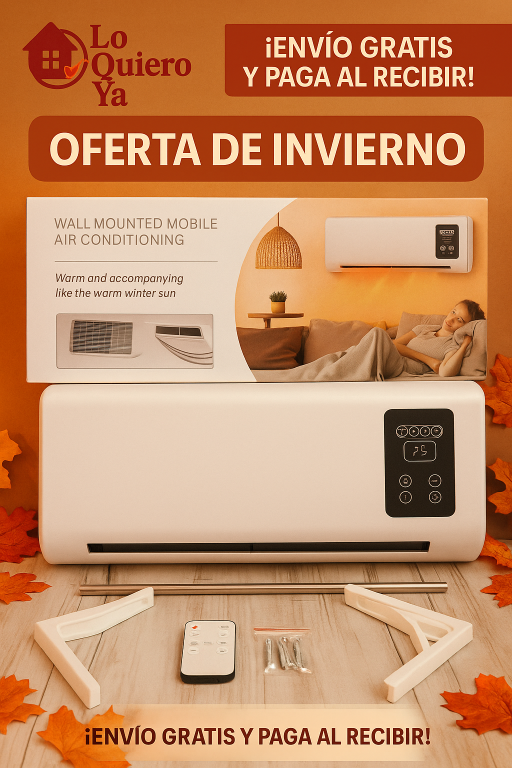 Mini Aire Acondicionado+ Tendedero para tu Ropa