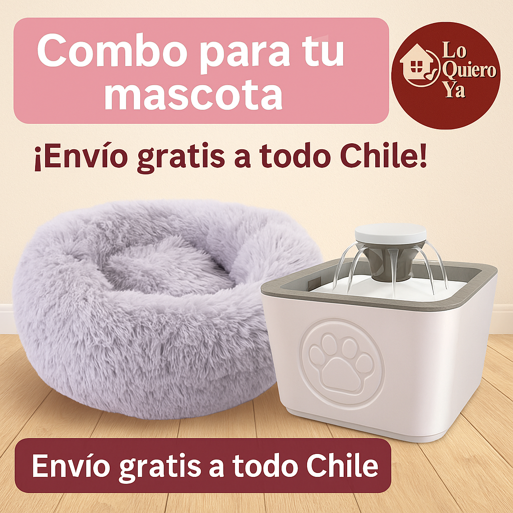🐶 Combo Mascota Feliz: Cama+ Bebedero Automático