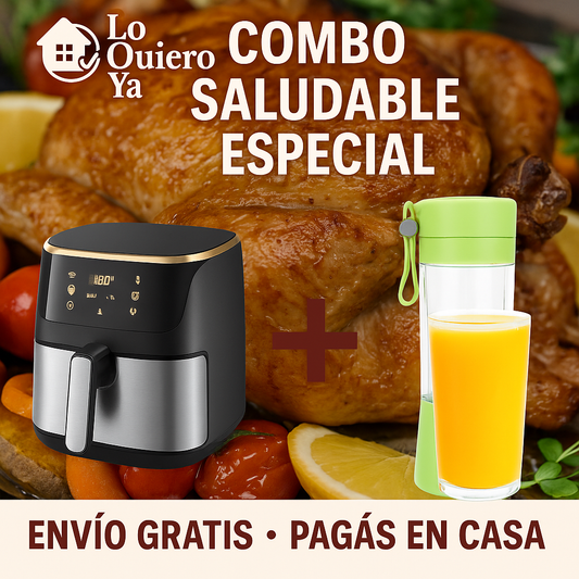 Freidora AirCook Pro 360 + Licuadora Portátil ShakeIt ColorMix