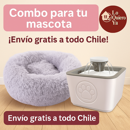 🐶 Combo Mascota Feliz: Cama+ Bebedero Automático